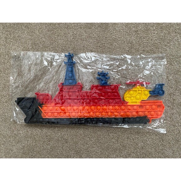 Pop Kids Games Fidget Toy Pop Ship Boat Game Board Fidget Popper Toy Sensory New - Picture 1 of 4